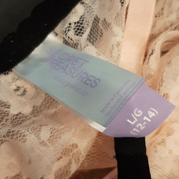 Secret Treasures Pink Lace Baby Doll Set - Picture 9 of 15